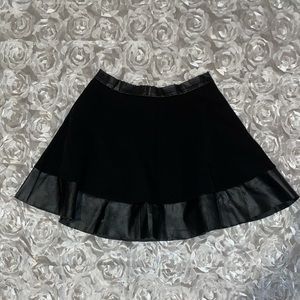 Faux Leather Black Skirt